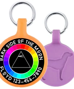 Bark Side of the Moon Pink Floyd Ecoplastic Pet ID Tag- Choose from